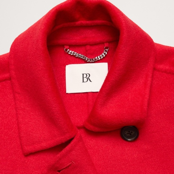 NWT! Banana Republic Red Sunset Oversized Double-Faced Wool Cape Coat - 💫 - Picture 5 of 6